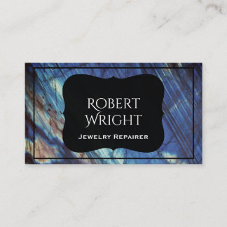 Classy Elegant Labradorite mörk blått Visitkort
