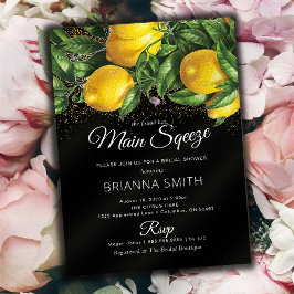 Classy Elegant Lemon Inbjudningskort för möhippan