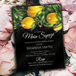 Classy Elegant Lemon Inbjudningskort för möhippan