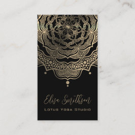 Classy Elegant Mandala Chic Luxury Black och Guld Visitkort