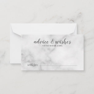 Classy Elegant Marble Bröllop Rådkort