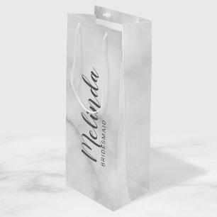 Classy Elegant Marble Personlig Bridesmaids