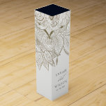 Classy Elegant Ornate Paisley Ivory Guld Bröllop Presentask För Vinflaska<br><div class="desc">Om du behöver ytterligare anpassningar kan du kontakta mig på yellowfebstudio@gmail.com.</div>