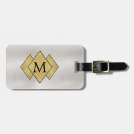 Classy Elegant Personlig Faux White Leather Lug Bagagebricka