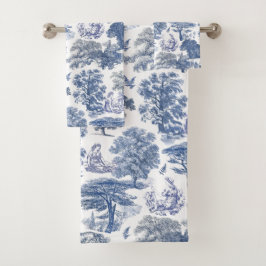 Classy Elegant Rustic Blue Land Toile