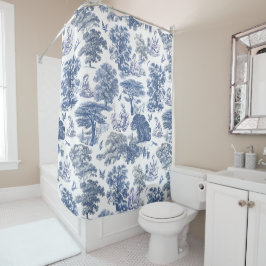 Classy Elegant Rustic Blue Land Toile