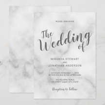 Classy Elegant White Marble Bröllop