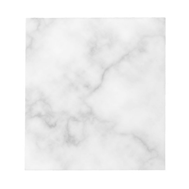 Classy Elegant White Marble Mönster Anteckningsblock (Framsida)