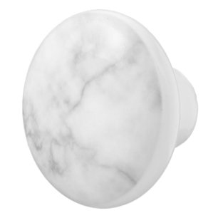 Classy Elegant White Marble Mönster Knopp