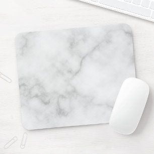 Classy Elegant White Marble Mönster Musmatta