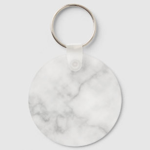 Classy Elegant White Marble Mönster Nyckelring