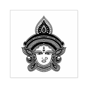Classy Ethnic Durga Maa indiska guddess Stämpel