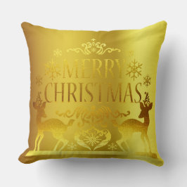 Classy Faux Guld God jul Decorative Pillow Kudde