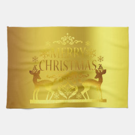 Classy Faux Guld God jul Kitchen Towel Kökshandduk