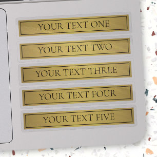 Classy Faux Guld med svart text Klistermärken