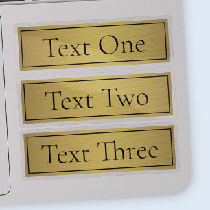 Classy Faux Guld med svart text Klistermärken