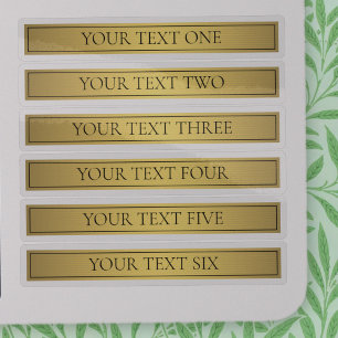 Classy Faux Guld med svart text Klistermärken