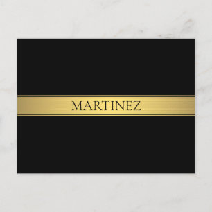 Classy Faux Guld Rand & Black Background eller DIY Vykort