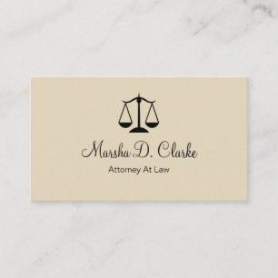 Classy Female Attorney Affärskort Design Visitkort