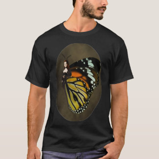 CLASSY FEMALE HUMAN BUTTERFLY TEE SHIRT