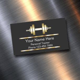 Classy Fitness Coach Business Magnets Magnetiska Visitkort