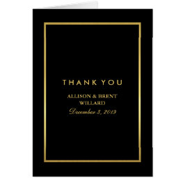 Classy Foil Guld - tackkort - svart OBS Kort