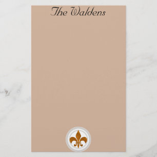 Classy Fransk Fleur de Lis Anpassningsbar Stationa Brevpapper