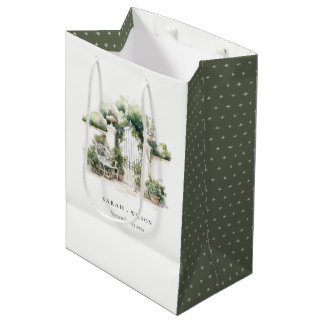 Classy Fransk Garden Landscape Watercolor Bröllop