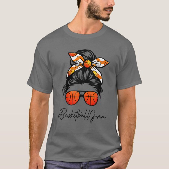Classy G-Morsa Life Messy Hair Bun Basketball Mor T Shirt (Framsida)