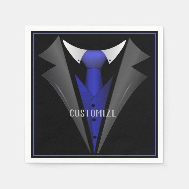 Classy gentleman Blue Tie 2 Pappersservett (Framsidan)