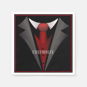Classy gentleman Red Tie 2 Pappersservett
