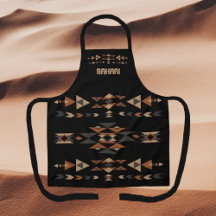 Classy Geometric Black Navajo Stil Apron
