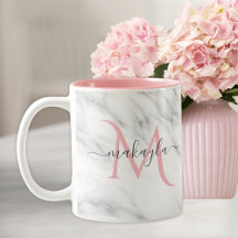 Classy Girly Luxury Marble Design Namn Monogram