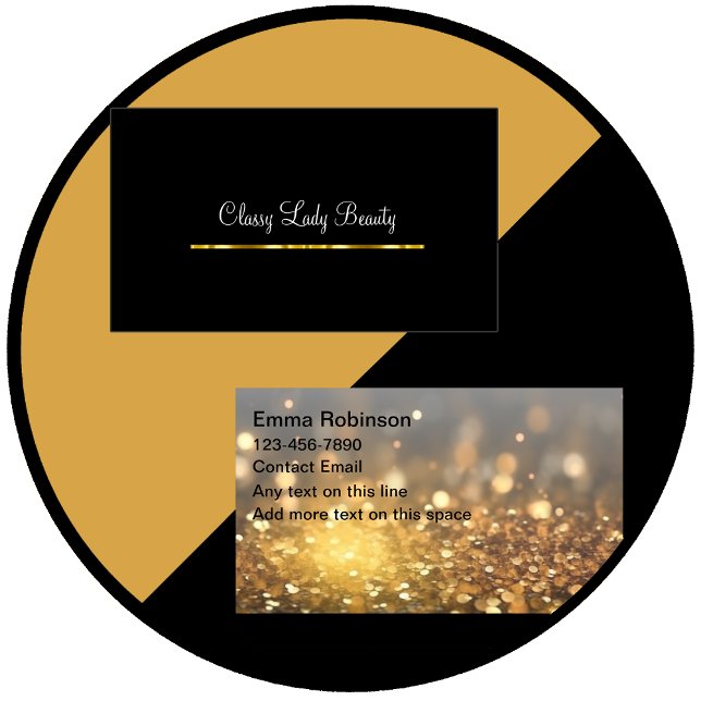 Classy Glitzy Beauty Affärskorts Visitkort (Skapare uppladdad)