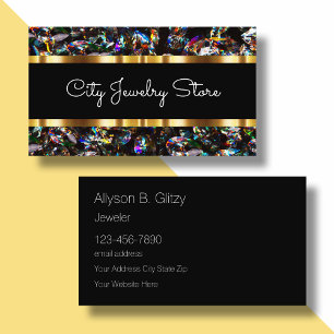 Classy Glitzy Bling Jewelry Store Visitkort