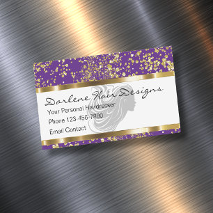Classy Glitzy Hair Beauty Magnetiska Visitkort