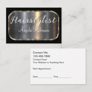 Classy Glitzy Hairstylist Beauty Affärskorts Visitkort