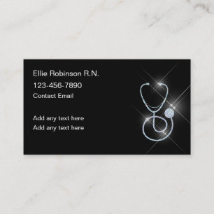 Classy Glitzy Medical Nurse Affärskorts Visitkort
