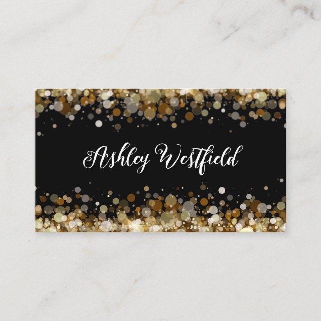 Classy Glitzy Monogram-Affärskort Visitkort (Framsida)