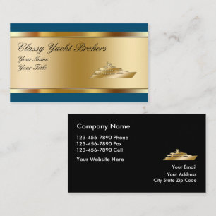 Classy Glossy Yacht Broker Affärskort Visitkort