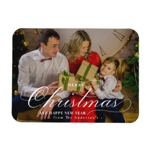Classy God jul Gott nytt år Anpassningsbar Photo Magnet