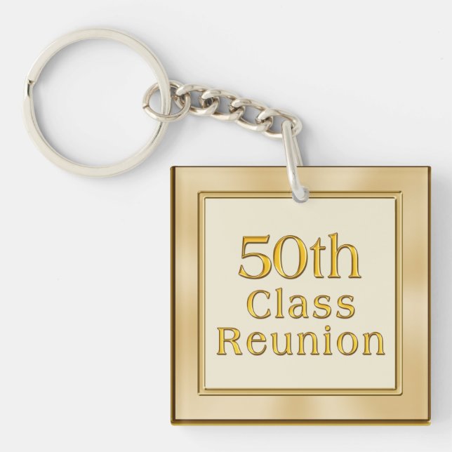 Classy Golden 50:e klass Reunion Souvenirs Favors (Framsidan)