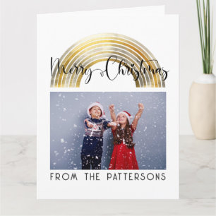 Classy Golden Rainbow Family Namn God jul Kort