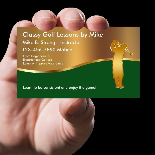 Classy Golf Lessons Visitkort (Skapare uppladdad)