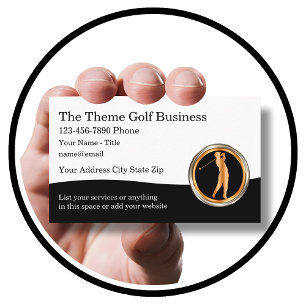 Classy Golf Tema Affärskort Design Visitkort