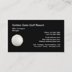 Classy Golf Vacation Tema Visitkort