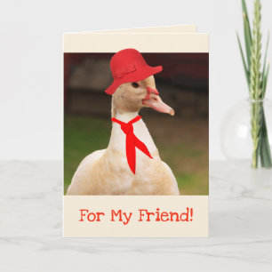 Classy Goose Friend Birthday Kort