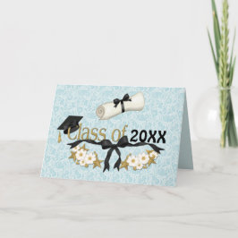 Classy Grad Blommigt Kort