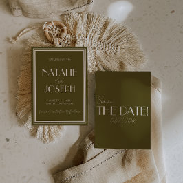 Classy Grassland Ivory Old Money Whimsical Wedding Spara Datumet