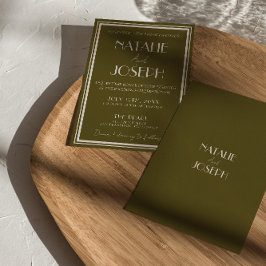 Classy Grassland Old Money Luxury Retro Wedding Inbjudningar